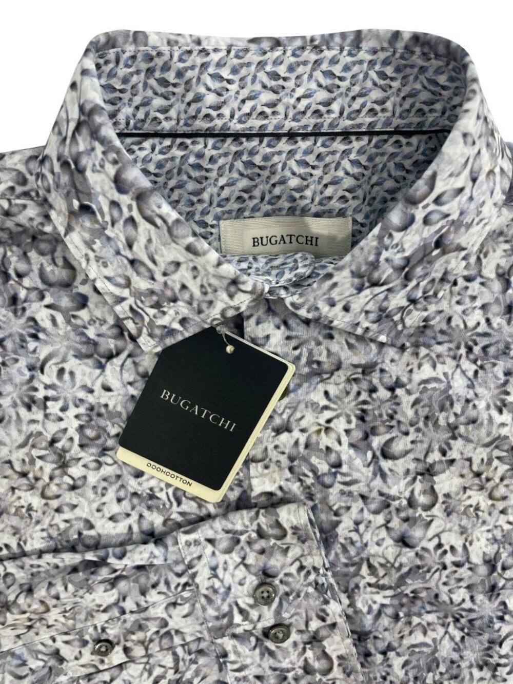 Bugatchi Platinum Long Sleeve Button-Up Shirt Floral Stretch Men's Sz M $199MSRP - Picture 3 of 8
